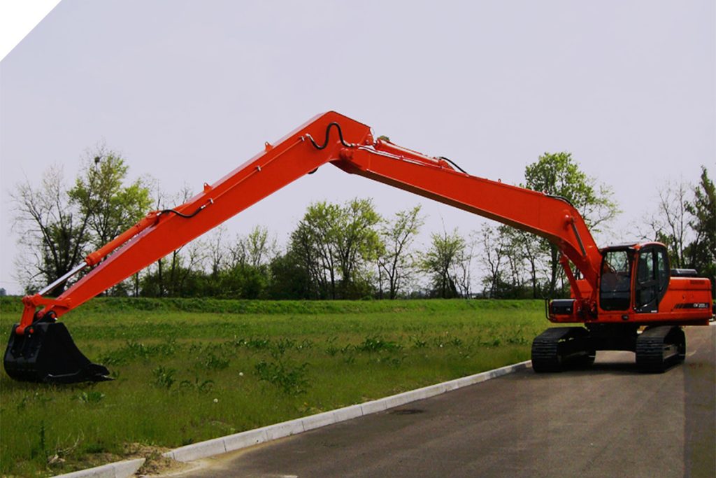 Rami Custom super long front excavator with engineered design, advanced modifications and tailored customization for industrial projects